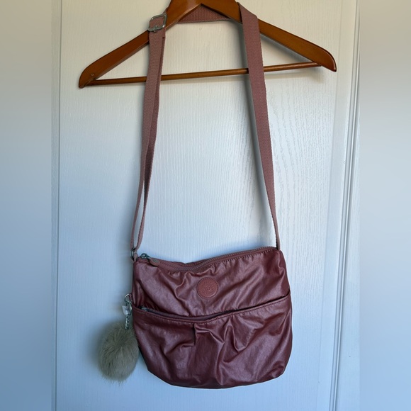 Kipling Handbags - Kipling Crossbody Mauve Pink | Lightweight Multi-Zip Bag